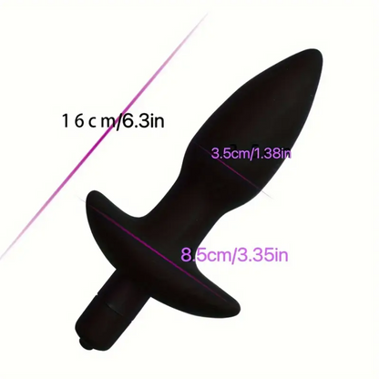 Plug Anal Vibrador Negro con 10 Modos de Vibración