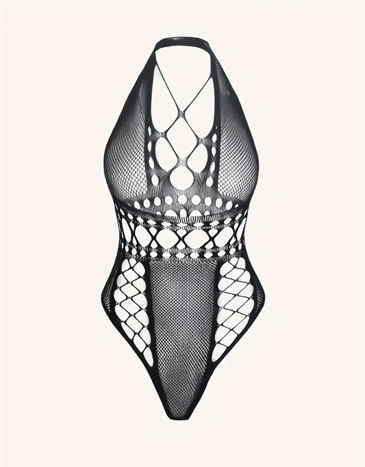 ✨Body de encaje con diseños en color negro con transparencias✨